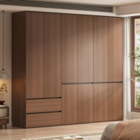 Dressing moderne personnalisé avec armoire de chambre en mélamine gain de place pour appartement.
