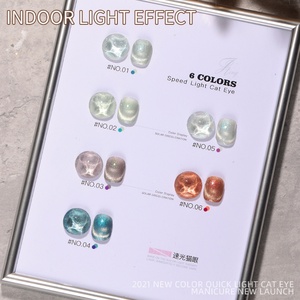 JTING – Collection de vernis à ongles gel UV effet œil de chat, 6 couleurs, à changement de couleur, à vitesse variable, pour nail art – Meilleures ventes - Product Image 2