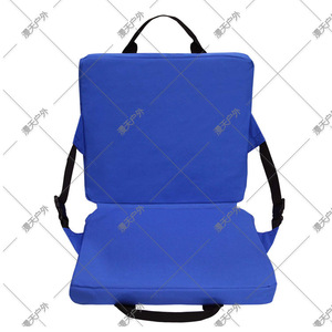 Outdoor Chair <b>Cushion</b> With Backrest Red Portable <b>Rectangular</b> Seat Pad For Plaza Stadium Use - Product Image 2