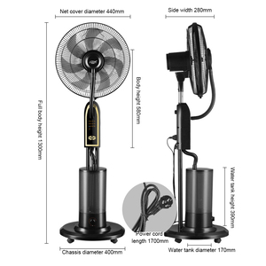 16-Inch Remote Control Water Mist Fan Vertical Indoor Air Cooled Outdoor Bracket Floor <b>Humidifier</b> for Solar SF-1133 Solar Powere - Product Image 6