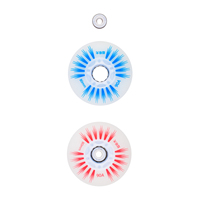 Roues de patins à roulettes en ligne à 4 roues, personnalisées par les fabricants, pour l'extérieur, rigides, hautement élastiques, colorées, avec éclairage LED clignotant