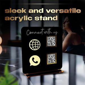 Support de signalisation élégant et personnalisé pour code QR Cash App et réseaux sociaux professionnels - Product Image 5