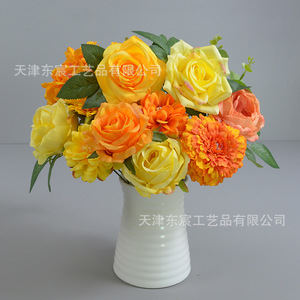 กล่องดอกไม้ประดิษฐ์ Dongchen Crafts ขนาด 30x21.5x5 ซม. ดอกไม้ผ้าไหมสีชมพู สำหรับตกแต่งบ้านและงานแต่งงาน - Product Image 4