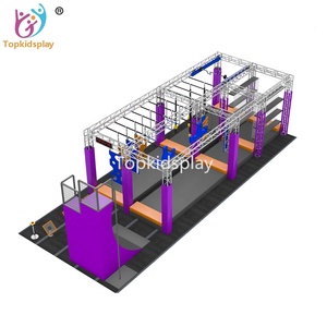 Thiết Bị Chướng Ngại Vật Cho Trẻ Em Chiến Binh Ninja Tiêu Chuẩn ASTM & TUV Bán Khóa Học Chiến Binh Ninja Cho Người Lớn Và Trẻ Em Bạt Lò Xo - Product Image 2
