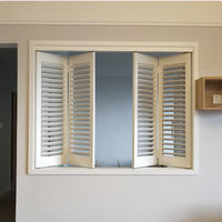 Porte pliante en bois massif à 4 panneaux avec persiennes réglables, sur mesure pour placard ou balcon