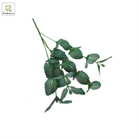 Tige d'herbes artificielles en soie de menthe, Bouquet de mariage, verte, décoration de feuilles de mariée
