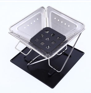 Collapsible Portable Stainless Steel M Size Fire Pit and Grill for Outdoor Camping Wood Burning <strong>Folding</strong> <strong>Firepit</strong> - Product Image 3