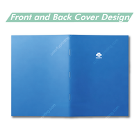 Cuaderno de Tapa Blanda Azul Sólido, Cuaderno de Papel con Impresión Personalizada, Cosido con Hilo, Libreta de Ejercicios para Oficina, Escuela o Diario