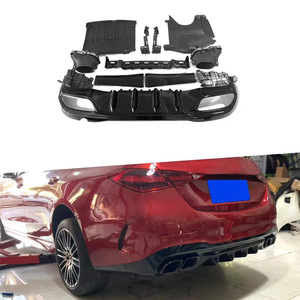 Mercedes-Benz C-Class ชุดตัวกระจาย W206ด้านหลัง ABS 2022-2025ท่อไอเสียสำหรับสไตล์ C63 - Product Image 1