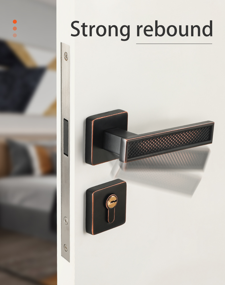 Modern European Design Hotel Bedroom Sliding Door Hardware Lever Handle Locks