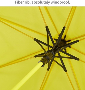 <span class=keywords><strong>Parapluie</strong></span> droit à motif diamant en cristal avec poignée recouverte de PU en fibre de verre jaune intégral de l'usine Ovida - Product Image 4