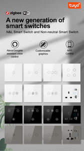 Interruptor inteligente Tuya 1/<span class=keywords><strong>2</strong></span>/<span class=keywords><strong>3</strong></span> /4 Gang WiFi Zigbee estándar de la UE 86*86 interruptores de Control remoto por voz con opción de marco de aluminio - Product Image 3