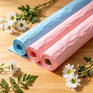 Flexible Crepe <b>Paper</b> Vibrant Color DIY Craft Material For Flower Making Party Decor And Gift <b>Wrapping</b> - Product Image 6