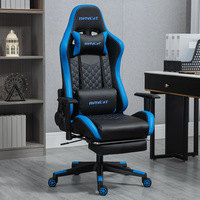 Chaise de jeu ergonomique de couleur personnalisée style course fauteuil de jeu inclinable pivotant avec accoudoir 2D
