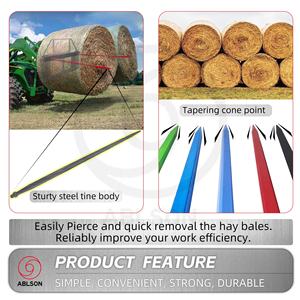 Dents droites forgées ABLSON pour tracteur de chargeur de foin avec lance de balle de foin et dents de chargeur avec lances de balle pour pièces de tracteur de cas - Product Image 3