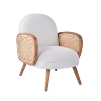 Cadeira do lazer do hotel móveis cadeira nordic café poltrona de madeira sólida rattan cadeiras da sala de estar