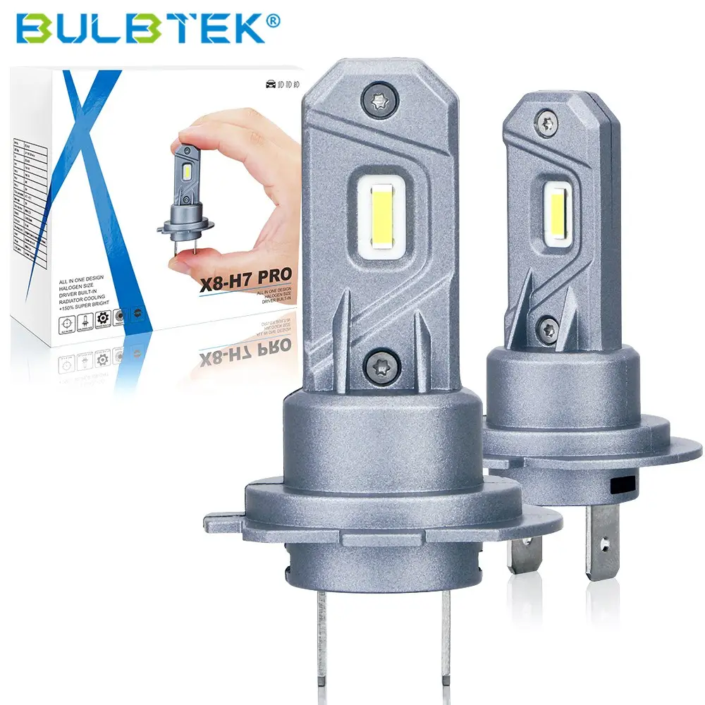 BULBTEK-X8 lampada LED H7 Pro 360 con bus CAN da 6000K 6500K 100W mini lampada alogena per auto di ricambio per auto lampadina per luce anteriore a LED per VW