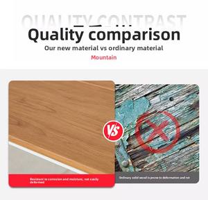 Juego de Mesa y Sillas de Comedor Modernas de Madera Plástica para Jardín de Lujo para Exteriores, Sillas Apilables de Aleación de Aluminio, Muebles para Balcón y Patio - Product Image 5