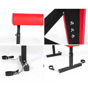 BANSEY SP Carbon Steel Spanking <b>Bench</b> with 4 Leather Cuffs Cavallina per Restraint Bondage Chair Banco de azotes Red - Product Image 6