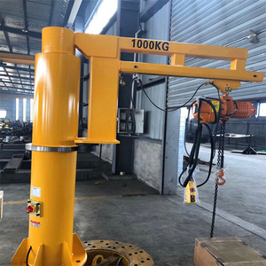 360 Degree Slewing Jib Crane 2ton Floor Mounted Electric Hoist Engine Motor Bearing Core Components 5m Span - Product Image 6