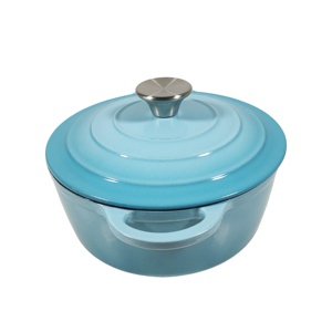 Casserole en fonte <span class=keywords><strong>émaillée</strong></span> noire mate avec couvercle 24cm Raylon - Product Image 4