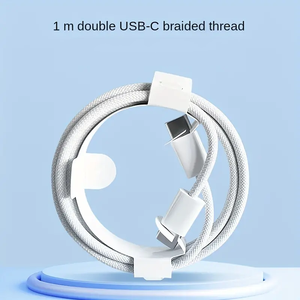 Bền 60W Kép USB C Nylon Dệt Ban Đầu Cáp 1M Nhanh Chóng Sạc Loại C Để Loại C Cáp Cho <span class=keywords><strong>iPhone</strong></span> 16 15 Pro Max Cộng Với iPad - Product Image 6