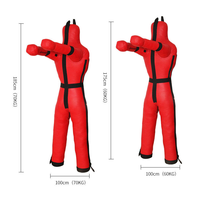 Mannequin de grappling MMA personnalisable avec logo, robuste en PU/PVC, autoportant, écologique, sac de sable pour boxe et arts martiaux (BJJ, lutte)