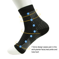 Chaussettes de compression pour chevilles et pieds, idéales pour le soulagement des douleurs au pied et au talon, pour hommes et femmes - Vente en gros/Dropshipping