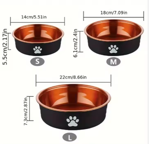 Bol en acier inoxydable pour animaux de compagnie antidérapant en fer forgé support Double bols mangeoire détachable bol pour chat ensemble de nourriture pour chien - Product Image 5