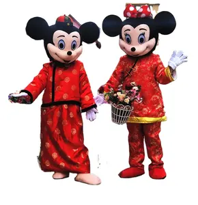 Micky Mouse in Chinese style costumes Mascot Cartoon Human Character Costume For Adult