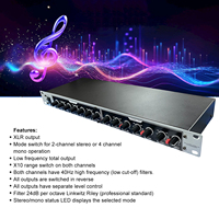 224XL Crossover Audio 4 Voies Professionnel avec Sortie Subwoofer 2/4 pour Spectacle Scénique