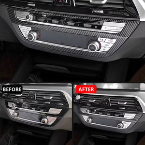 คอนโซลกลางแบบ5ชุดอุปกรณ์เสริมภายใน<span class=keywords><strong>รถ</strong></span> ABS คาร์บอนไฟเบอร์สแตนเลสสำหรับ2017 - Product Image 4