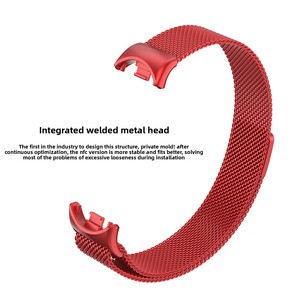 สายนาฬิกาสุดเก๋พร้อมห่วงแม่เหล็กสำหรับ <span class=keywords><strong>Mi</strong></span> <span class=keywords><strong>band</strong></span> 9/8สร้อยข้อมืออัจฉริยะสำหรับ <span class=keywords><strong>Mi</strong></span> <span class=keywords><strong>band</strong></span> 10 - Product Image 4