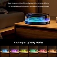 Humidificateur portable intelligent à aromathérapie, rechargeable par USB, avec veilleuse, alimenté par batterie, diffuseur d'air pour voiture, LED RVB, vente chaude
