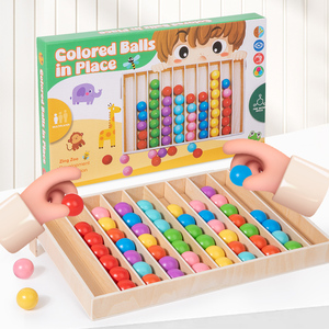 Frühkindliches Lernspiel mit Bunten Bällen zum Sortieren - Farbzuordnung, Klassifizierung und Kognitives Puzzle-Spielzeug - Product Image 1