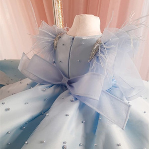 Vestito <span class=keywords><strong>da</strong></span> bambina in lino e garza con tutù stampato, taglie piccole e medie, nuova collezione estiva 2026, per compleanno, stile principessa - Produzione di fabbrica - Product Image 3