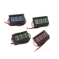 Voltmeter DC Digital LED 0.56 Inci 2 Kabel 4.5-30V 5-120V Meter Tegangan dengan Perlindungan Polaritas Terbalik