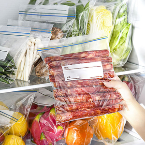 Tas Plastik Makanan, Tas Ritsleting Bening Makanan Freezer Bahan Aman