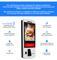 Machine de paiement de nourriture de commande en libre-service à écran tactile de 24, 27, 32 pouces, kiosque de commande automatique dans le restaurant