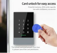 Système de contrôle d'accès WiFi TTLOCK K3W avec empreinte digitale, interphone, NFC, Bluetooth, clavier de porte électrique, carte RFID 13,56 MHz, pour portail en bois, garantie 1 an