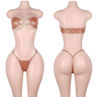 Tenues de danse exotique personnalisées, effet écailles de poisson métalliques, pour service de bouteilles, strip-tease, rave, pole dance, avec chaînes en strass, ensembles de fête et accessoires
