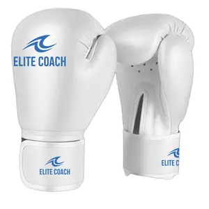 Équipement de fitness Gym Jaune Imprimé 10 Oz Boxe OEM MMA Gants En Cuir Pour Match