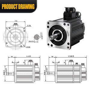HLTNC 110SY-M04030 220V 1.2KW 4 NM 3000RPM AC Servomotor 1.2KW CNC Servomotor Kit - Product Image 2