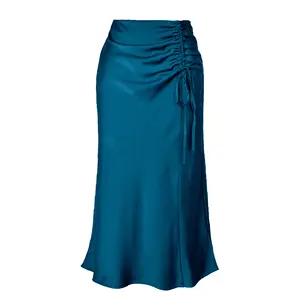 Offre Spéciale été mode robes femmes élégant plissé Wrap tache jupes à lacets Sexy jupes longues pour les femmes