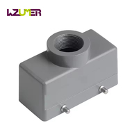 Connecteur robuste WZUMER H16B-TE-4B, entrée de câble sur le dessus du capot, fixation à 4 boulons, IP65, 16A, 500V, qualité industrielle