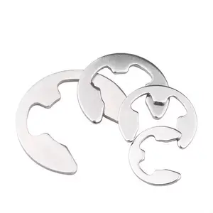 Commercio all'ingrosso della fabbrica di alta qualità in acciaio inox M1.2-M30 Circlip tipo aperto anello di fissaggio E lavatrici di blocco
