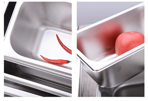 hospitalidad suministros fiables contenedor de almacenamiento de alimentos de acero inoxidable 201 GN grande GN Pan - Product Image 4