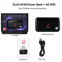 Routeur Power-Bank M100 4G LTE Cat4 300 Mbps WiFi Portable 10000 mAh 2-en-1 Double Bande USB Type-C pour Routeur Mobile d'Urgence et Voyage