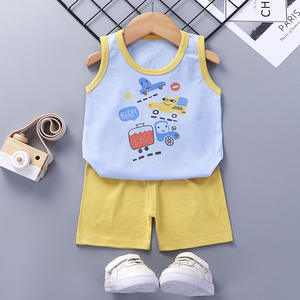 Conjunto de Ropa de Verano para Niños Pequeños, Traje sin Mangas de Algodón con Dibujos Animados, Conjuntos de Ropa para Bebés y Niñas Pequeñas, Venta al por Mayor - Product Image 4