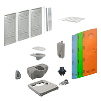 Usine chinoise de toilettes portables : Fournisseur de cabines de toilettes mobiles avec lavabo, unité de toilettes en plastique pour chantier